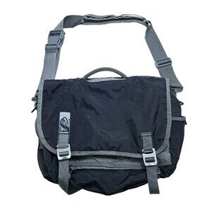Timbuk2 Classic Vintage Travel Messenger Bag Medium Black Crossbody Laptop Pack
